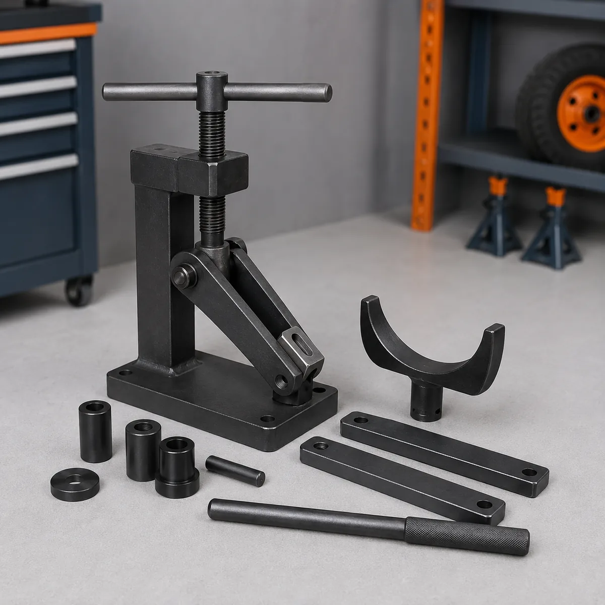 Compact manual tyre bead breaker kit