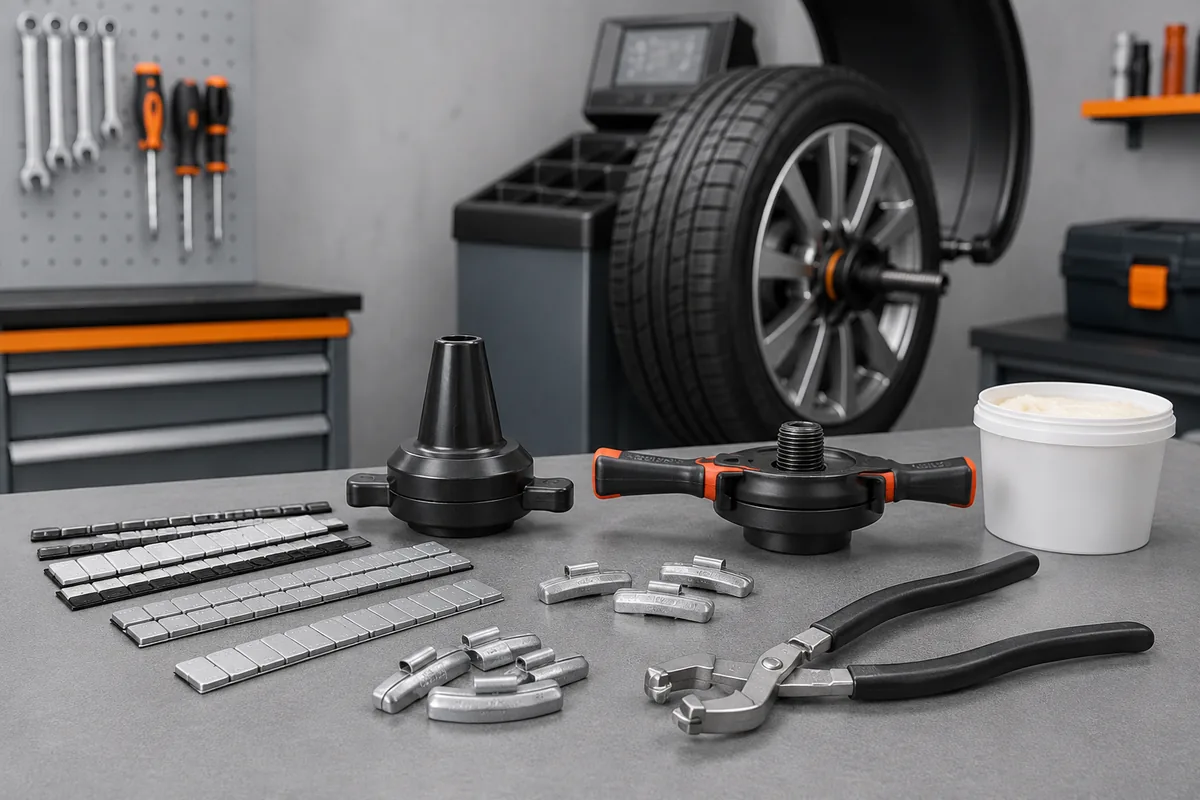 Wheel weights and balancing tools