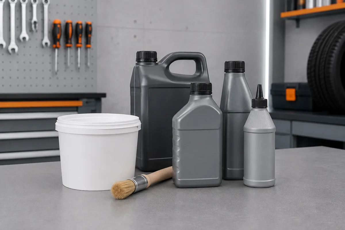 Tyre mounting paste and workshop fluids
