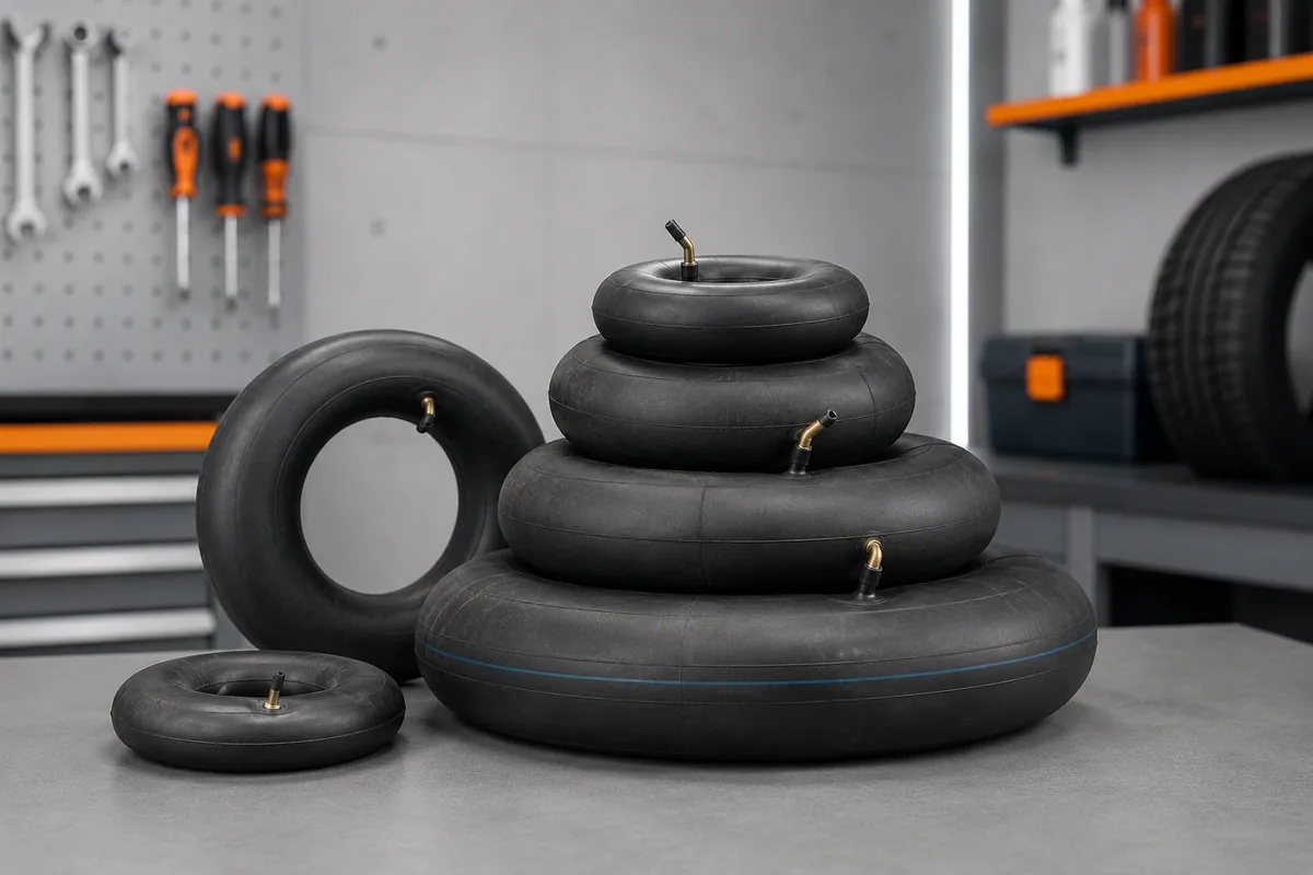 Stacked automotive and agricultural inner tubes